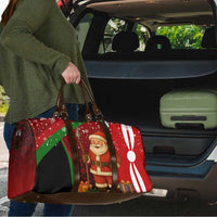 Kenya Christmas Travel Bag with Santa Claus Spear and Red Green Harambee Crest - Wonder Print Shop