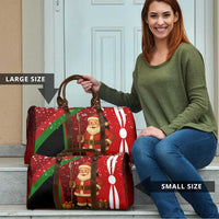 Kenya Christmas Travel Bag with Santa Claus Spear and Red Green Harambee Crest - Wonder Print Shop