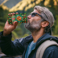 Kenya Christmas 4 in 1 Can Cooler Tumbler with Santa Feast Scene and Festive Wreath Pattern - Wonder Print Shop