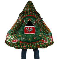 Kenya Christmas Cloak with Santa Feast Scene and Festive Wreath Pattern - Wonder Print Shop