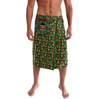 Kenya Christmas Lavalava with Santa Feast Scene and Festive Wreath Pattern - Wonder Print Shop