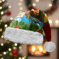 Croatia Christmas Santa Hat with Dalmatian Dog Presents and Red Plaid Holiday - Wonder Print Shop