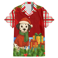 Croatia Christmas Family Matching Mermaid Dress and Hawaiian Shirt with Dalmatian Dog Presents and Red Plaid Holiday - Wonder Print Shop
