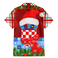 Croatia Christmas Family Matching Mermaid Dress and Hawaiian Shirt with Dalmatian Dog Presents and Red Plaid Holiday - Wonder Print Shop