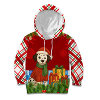 Croatia Christmas Kid Hoodie with Dalmatian Dog Presents and Red Plaid Holiday - Wonder Print Shop