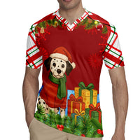 Croatia Christmas Rugby Jersey with Dalmatian Dog Presents and Red Plaid Holiday - Wonder Print Shop