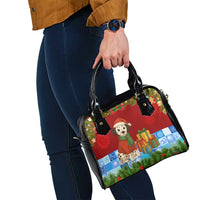 Croatia Christmas Shoulder Handbag with Dalmatian Dog Presents and Red Plaid Holiday - Wonder Print Shop