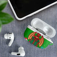 Wales Christmas AirPods Case with Red Dragon Gift and Holiday Crest Snow Scene - Wonder Print Shop