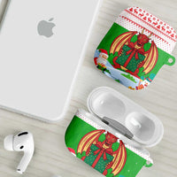 Wales Christmas AirPods Case with Red Dragon Gift and Holiday Crest Snow Scene - Wonder Print Shop