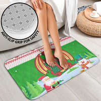 Wales Christmas Bathroom Set with Red Dragon Gift and Holiday Crest Snow Scene - Wonder Print Shop