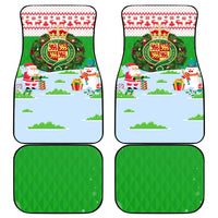 Wales Christmas Car Mats with Red Dragon Gift and Holiday Crest Snow Scene - Wonder Print Shop