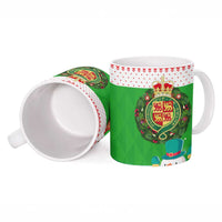 Wales Christmas Ceramic Mug with Red Dragon Gift and Holiday Crest Snow Scene - Wonder Print Shop