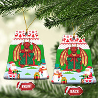 Wales Christmas Ceramic Ornament with Red Dragon Gift and Holiday Crest Snow Scene - Wonder Print Shop