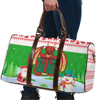 Wales Christmas Travel Bag with Red Dragon Gift and Holiday Crest Snow Scene - Wonder Print Shop