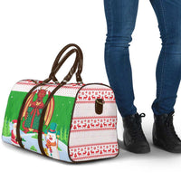 Wales Christmas Travel Bag with Red Dragon Gift and Holiday Crest Snow Scene - Wonder Print Shop