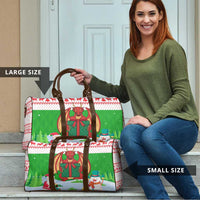 Wales Christmas Travel Bag with Red Dragon Gift and Holiday Crest Snow Scene - Wonder Print Shop
