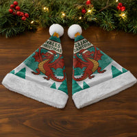 Wales Christmas Santa Hat with Red Dragon Santa Sleigh and Festive Green Snowflake - Wonder Print Shop