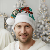 Wales Christmas Santa Hat with Red Dragon Santa Sleigh and Festive Green Snowflake - Wonder Print Shop