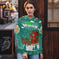 Wales Christmas Ugly Christmas Sweater with Red Dragon Santa Sleigh and Festive Green Snowflake - Wonder Print Shop