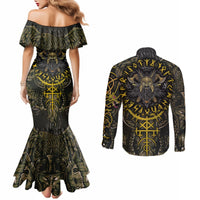 viking-warrior-couples-matching-mermaid-dress-and-long-sleeve-button-shirts