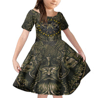 Viking Warrior Family Matching Mermaid Dress and Hawaiian Shirt - Wonder Print Shop