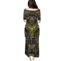 Viking Warrior Family Matching Puletasi Dress and Hawaiian Shirt - Wonder Print Shop