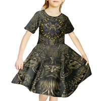 Viking Warrior Kid Short Sleeve Dress - Wonder Print Shop
