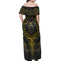 Viking Warrior Off Shoulder Maxi Dress - Wonder Print Shop