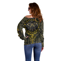 Viking Warrior Off Shoulder Sweater - Wonder Print Shop