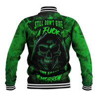 Skull Baseball Jacket Try Again Tomorrow - Wonder Print Shop