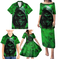 Skull Family Matching Puletasi Dress and Hawaiian Shirt Try Again Tomorrow - Wonder Print Shop