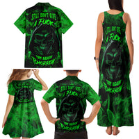 Skull Family Matching Tank Maxi Dress and Hawaiian Shirt Try Again Tomorrow - Wonder Print Shop