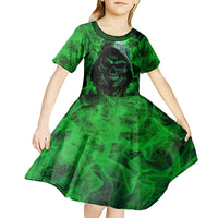 Skull Kid Short Sleeve Dress Try Again Tomorrow - Wonder Print Shop