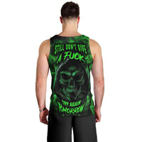 Skull Men Tank Top Try Again Tomorrow - Wonder Print Shop