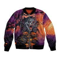 Halloween Skull Bomber Jacket Hello Darkness My Old Friend - Wonder Print Shop