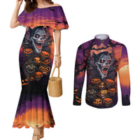 halloween-skull-couples-matching-mermaid-dress-and-long-sleeve-button-shirts-hello-darkness-my-old-friend