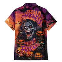 Halloween Skull Family Matching Mermaid Dress and Hawaiian Shirt Hello Darkness My Old Friend - Wonder Print Shop