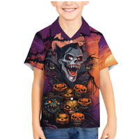 Halloween Skull Family Matching Mermaid Dress and Hawaiian Shirt Hello Darkness My Old Friend - Wonder Print Shop
