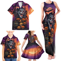 Halloween Skull Family Matching Tank Maxi Dress and Hawaiian Shirt Hello Darkness My Old Friend - Wonder Print Shop