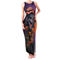 Halloween Skull Family Matching Tank Maxi Dress and Hawaiian Shirt Hello Darkness My Old Friend - Wonder Print Shop