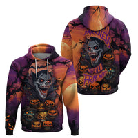 Halloween Skull Hoodie Hello Darkness My Old Friend - Wonder Print Shop