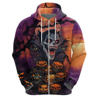 Halloween Skull Hoodie Hello Darkness My Old Friend - Wonder Print Shop