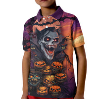 Halloween Skull Kid Polo Shirt Hello Darkness My Old Friend - Wonder Print Shop
