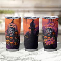 Halloween Skull Tumbler Cup Hello Darkness My Old Friend - Wonder Print Shop