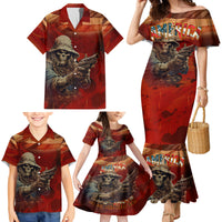 America Live It - Love It Or Get The Hell Out Family Matching Mermaid Dress and Hawaiian Shirt - Wonder Print Shop