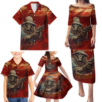 America Live It - Love It Or Get The Hell Out Family Matching Puletasi Dress and Hawaiian Shirt - Wonder Print Shop