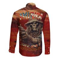 America Live It - Love It Or Get The Hell Out Long Sleeve Button Shirt - Wonder Print Shop
