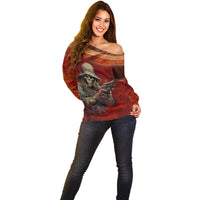 America Live It - Love It Or Get The Hell Out Off Shoulder Sweater - Wonder Print Shop