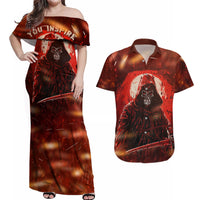 You Inspire My Inner Serial Killer Couples Matching Off Shoulder Maxi Dress and Hawaiian Shirt - Wonder Print Shop