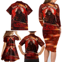You Inspire My Inner Serial Killer Family Matching Long Sleeve Bodycon Dress and Hawaiian Shirt - Wonder Print Shop